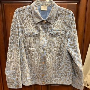 Platinum by Chico’s animal print Large jacket
